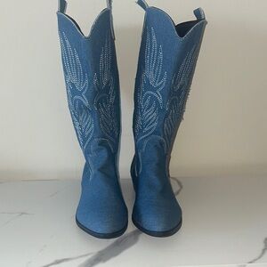 Blue Western Cowboy Boots